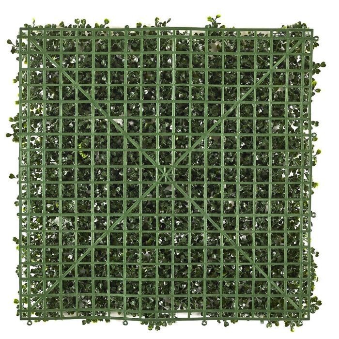 Panneau Végétal Artificiel PROVISTON 520x520x50mm - Mixte De Fleurs Vertes Et Roses, En Feutre
