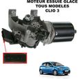 MOTEUR D'ESSUIE GLACE AVANT COMPATIBLE prévu pour RENAULT CLIO 3 TOUS MODELES-0