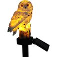 Jardin Stake Lumière solaire Capteur LED étanche décoratif Lampe de pelouse pour l'extérieur Cour Patio (Owl style)-0