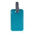 Étiquette bagage couleur motif bleu canard – Fabrication Française – PVC vernis – Protection des données personnelles non visibles-0