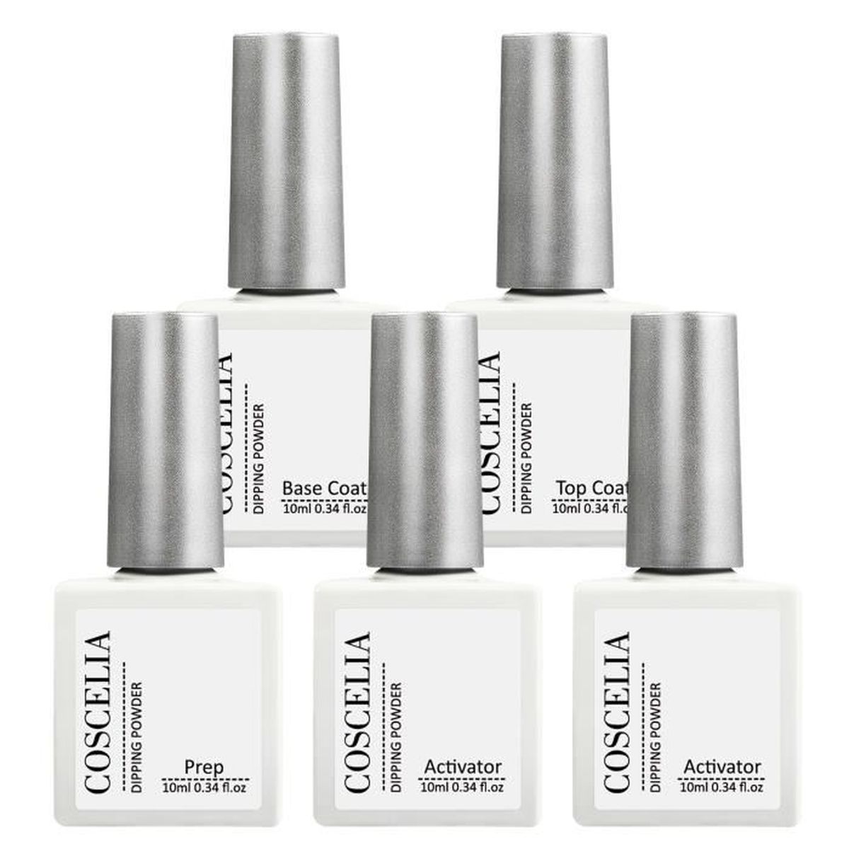 COSCELIA Dip Powder Base Et Top Coat Dipping Powder Activator