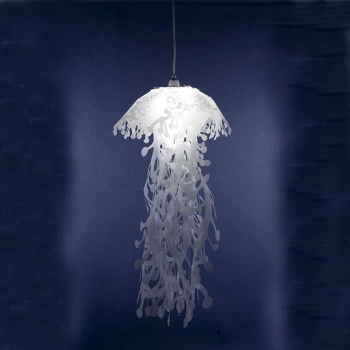 Led Lampe De Plafond Suspension Lustre Abat Jour Meduse Eclairage