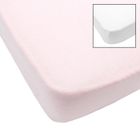 BABYCALIN 2 Draps Housse Bébé Blanc Rose 60 x 120 cm - Jersey - 130gr/m²