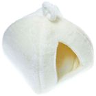 LES ANIMAUX DE LA FEE Igloo pour chat - FURLY - Dôme blanc - 40x40x35 cm - Coussin amovible - Doux au toucher