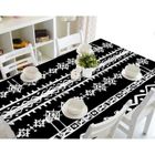 MOUTON MAISON DECO Nappe de table Motif classique noir blanc 3D effect imperméable et antipoussière 140 x 200cm