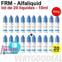 Eliquid FRM 6mg lot de 20 liquides ALFALIQUID