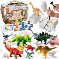 Dinosaure Jouet,Jouet de Peinture & Déterrer Fossiles de Dinosaures a Creuser pour Enfants Garçons 3 4 5 6 7 8 ans