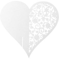 Marque-Places pour Mariages,Cartes de nom de Table,pour Mariage Douche Bébé Saint-Communion Fête d'anniversaire(blanc )50pcs