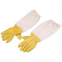 Tbest gant d'apiculteur Paire de gants d'apiculture élastiques à manches longues de protection parfaits pour l'apiculteur