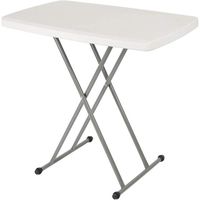 Willonin Table Compacte et Pliable, Table Pliante Ajustable, 76 x 50 x 50-62-74 cm - Intérieure-Extérieure-, Table Pliante pour 33