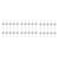 Ilauke Lot De 24 Décorations De Noël En Bois à Suspendre En Forme De Flocons De Neige - 7,6 Cm - Ornements Creux à Suspendre Pour Sapin De Noël