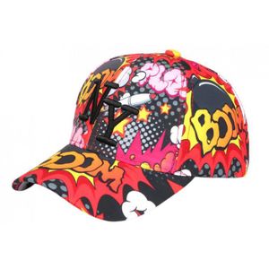 Casquette Enfant NY Bleu Turquoise Et Rouge – Baseball Style Hip Hop, Taille 7–11 Ans