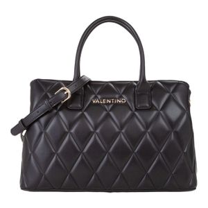 Sac à main noir vernis original avec détails et fermetures éclair or
