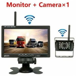 NHOPEEW Kit de caméra de recul sans Fil - Écran HD 7 Pouces avec caméra de recul sans Fil 1080P - Vision Nocturne étanche IP68 pour camions, remorques, Bus, Voitures, Camping-Cars, fourgonnettes NHOPEEW Kit de caméra de recul sans Fil - Écran HD 7 Pouces avec caméra de recul sans Fil 1080P - Vision Nocturne étanche IP68 pour camions, remorques, Bus, Voitures, Camping-Cars, fourgonnettes