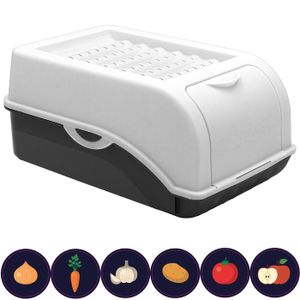 TAIYANYU Lot De 4 économiseurs De Fruits Et Légumes – Avocat, Oignon, Tomate Et Citron Keeper– Boîte De Rangement Réutilisable Pour Réfrigérateur Pour Conserver La Fraîcheur Des (Mixte, 4 Pièces