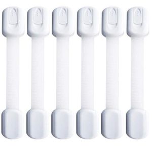 Lot de 12 Canwn Bande Souple Serrures de S/écurit/é avec R/ésistant Adh/ésif pour B/éb/és Enfants et Pets,Fusibles pour Tiroirs Placards et Portes B/éb/é Verrous de S/écurit/é pour Armoires