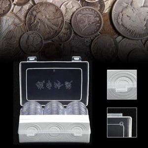 Transparent Kbnian 100 Pcs Capsules De Piece De Monnaie Etuis En
