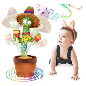 Jouet pour bébé en forme de cactus dansant vert Répétez ce que vous avez  dit 120 jouets pour le corps torsadés English Songs