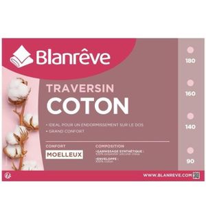 TRAVERSIN BLANREVE Traversin en coton - 90 cm - Blanc