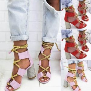 chaussure femme talon compensé corde