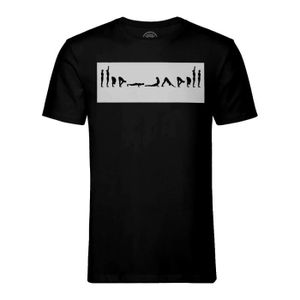 T-SHIRT T-shirt Homme Col Rond Noir Salutation au Soleil S