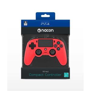 MANETTE JEUX VIDÉO Nacon Gaming Illuminated Compact Controller Rouge 