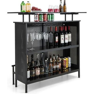 Porte-Verres À Pied Suspendu, [2 Pcs] Porte-Verre À Vin Suspendu Support De Verre À Vin Avec 3