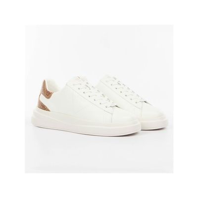 Baskets Guess Elba White beige brown Cdiscount Chaussures