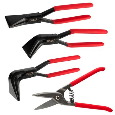 Pince à Plier Tôle LPZMPZ - 45 Degrés, Mâchoire 60mm, Poignée Antidérapante - Pour Couvreurs Et Bricoleurs