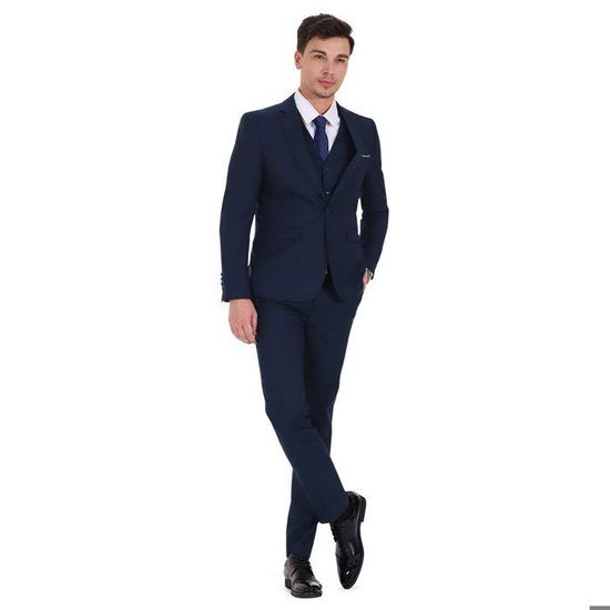 Costume 3 Pièces Homme Slim Fabriqué En Turquie - Polyester élégant Pour Mariage, Bureau Ou événement