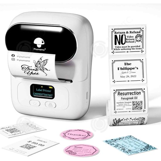 Imprimante étiqueteuse Bluetooth Portable August LBP160W - Sans Encre, Avec Coupeur, Pour Maison, Bureau, école - 4