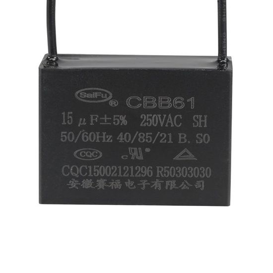 Lot De 2 Condensateurs Uxcell CBB61 – 500V AC 4.7uF – Film Polypropylène Métallisé