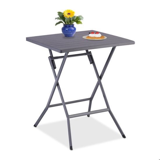 Relaxdays Table De Camping Pliante Blanche 71x78x49 Cm - Résistante Et Pratique