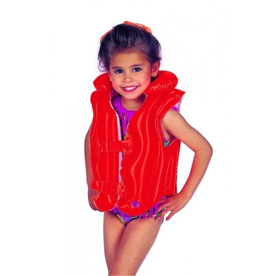 Gilet De Sauvetage Enfant Gonflable – Tissu Oxford, Mousse EPE – Double Boucle, Protection Tête – 5 Chambres Indépendantes – Piscine, Plage, Bateau