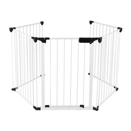 Barrière de Sécurité Enfant KELUODAE Blanc - 5 éléments - ABS + acier - 60 cm x 75 cm