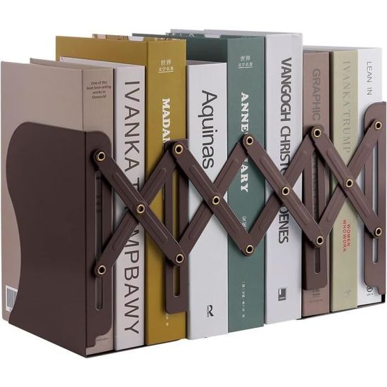 Kongming 3 Paires Serre-Livres Métal Lourd-Duty Rose - Antidérapants, Support Livres Solide Pour Étagère