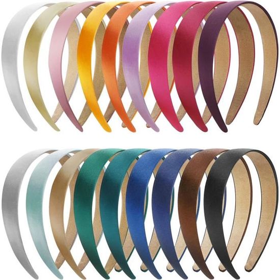 Lot De 12 Serre-têtes Plastique Antidérapants - Femme/enfant, Couleurs Assorties, Pour Sport, Quotidien, Fitness