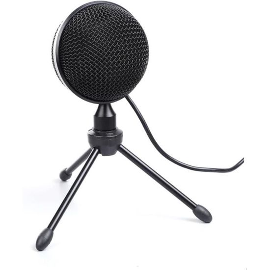 Microphone USB à Condensateur Zhihum – Pour Streaming, Gaming, Podcasts – Directivité Cardioïde – Plug & Play – Câble En Nylon Tressé
