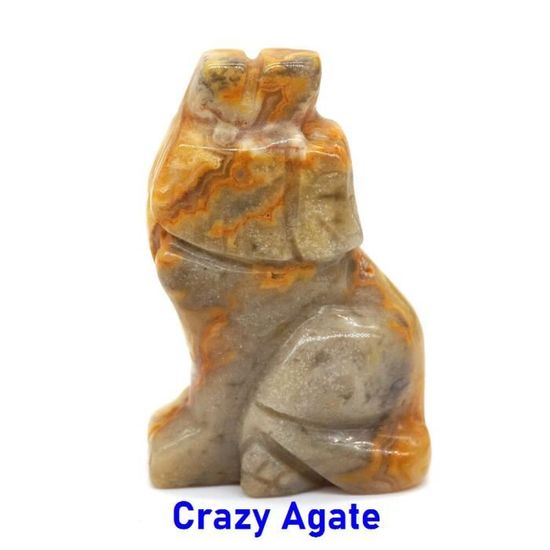 Disque en agate avec imprimé loup main image 1