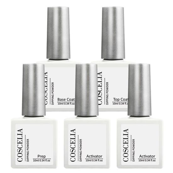 COSCELIA Dip Powder Base Et Top Coat Dipping Powder Activator