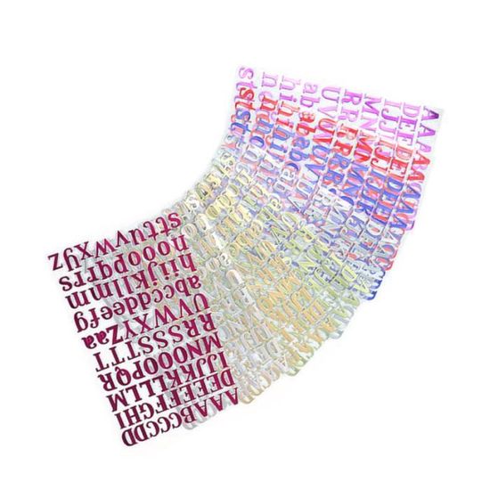 104 Autocollants Alphabet Rétro - Lettres Multicolores - Pour Valise, Laptop, Déco DIY - 4 Par Lettre