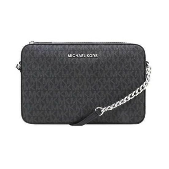MICHAEL KORS JET SET ITEM CROSSBODY BAG MK SIGNATURE BLACK Cdiscount Bagagerie Maroquinerie