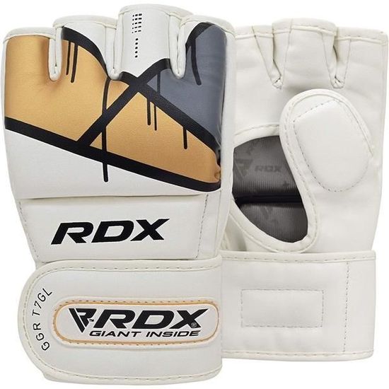 Gants D'entraînement MMA RDX - Cuir Maya Hide, Paume Ouverte, Protection Poignet, Tailles Homme/femme