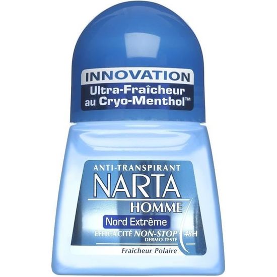 NARTA Herren Anti-Transpirant Nord Extrême – 48h Schutz, Mit Cryo-Menthol Für Intensive Frische, 50 Ml