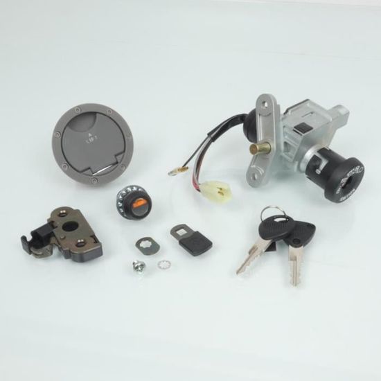Kit Serrure P2R Neuf Pour Moto Aprilia 50 RS (1999 à 2020) - Contact, Bouchon Réservoir Et Serrure Avec 2 Clés - 11