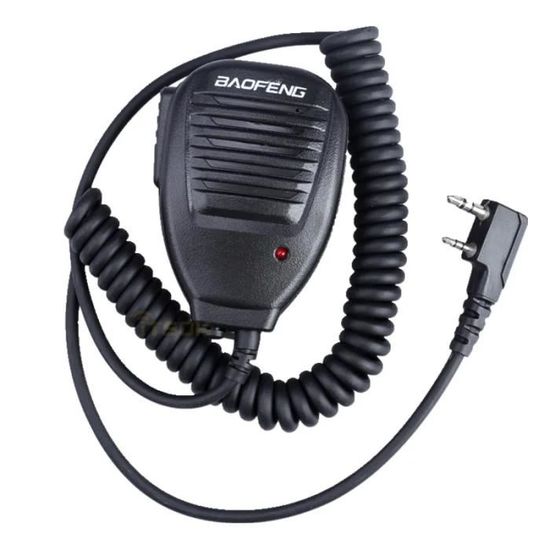 Micro-haut-parleur Portable BAOFENG Pour Radio – Main Libre, Clip Rotatif, Branchement Facile, Pour Discuter Sans Tenir Sa Radio, Compatible Avec Les Radios Baofeng