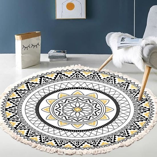 Boho Coton Tissé Mandala Gland,Sets De Table Ronds Boho Pour Table À