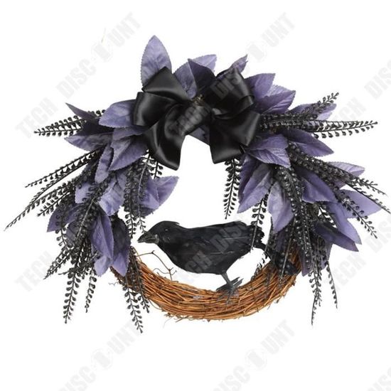 Couronne Halloween Boo - Décoration Porte Multicolore 50x20cm - Pour Porche Ou Entrée