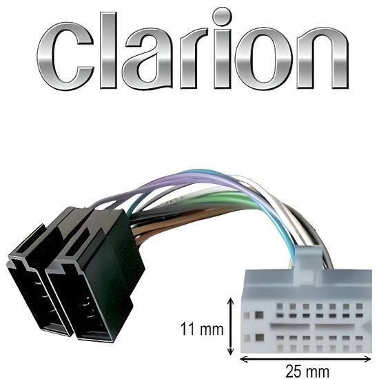 Câble adaptateur ISO autoradio CLARION 16 pins