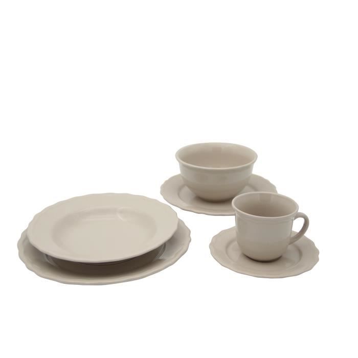 Service de table - 24 pièces - Collection Patrimo - beige